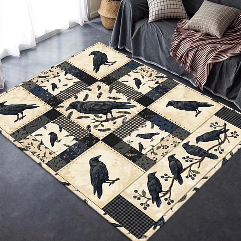 2025 New Crow Decoration Carpet Rug for Living Room Bedroom Home Sofa Decoration,Kids play Non-slip Floor Mat51