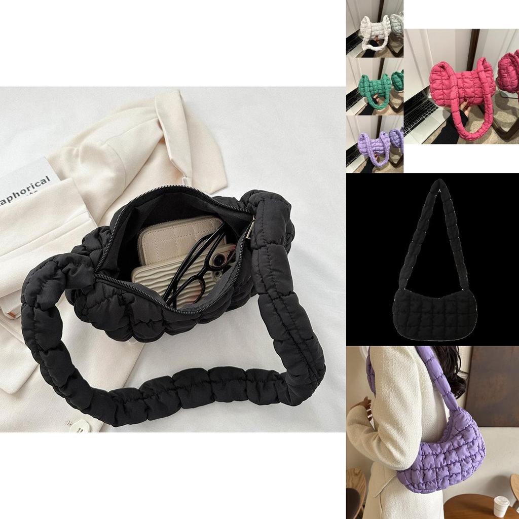 Chic 2023 Diamond Pleated Bubble Tote Bag Stylish Shoulder Crossbody Bag For Daily Use