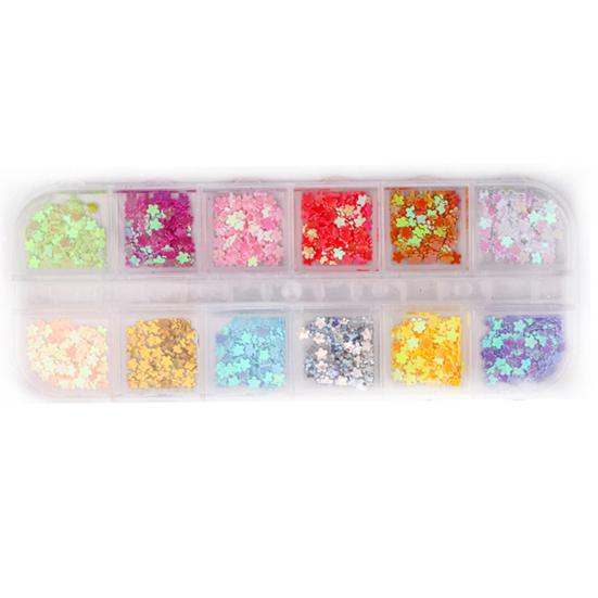 Нейл-арт бабочка звезда сердце круг блестки своими руками блестящие хлопья маникюр декор