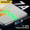 Essager 7A 100 Вт USB C кабель для быстрой зарядки цифровой дисплей локоть типа C кабель для Huawei Mate60 Pro Xiaomi Samsung Vivo шнур для передачи данных
