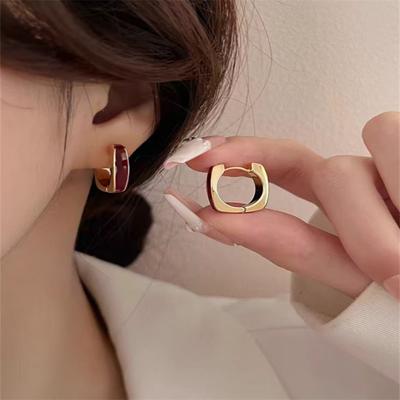 Модные корейские эмалевые серьги-кольца для женщин и девушек, подарочные украшения оптом