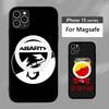 Bath Mats A-AbarthS-S Black For Magsafe Magnetic Phone Case For IPhone 16 15 17 Pro Max 11 12 13 14 Plus Cover
