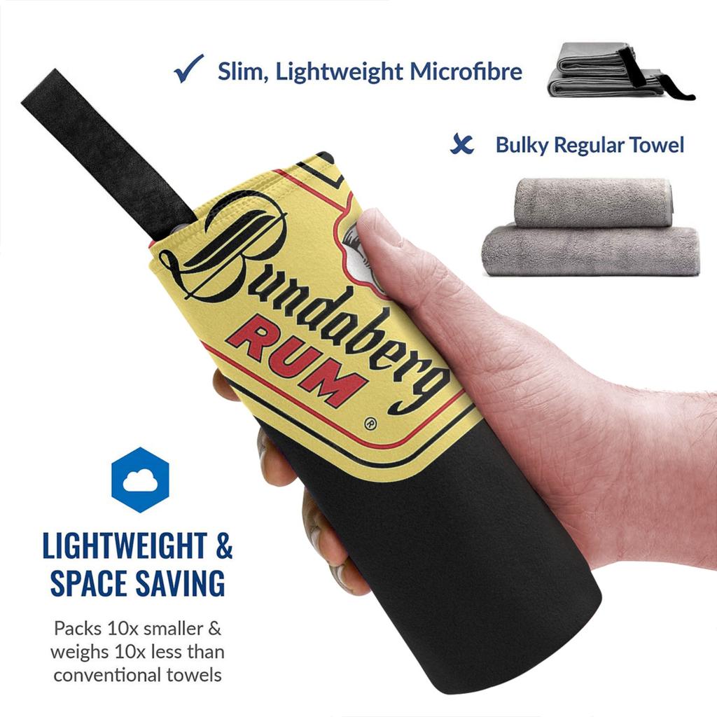 Bundaberg Rum Beach Towel Soft Microfiber Quick Dry Absorbent Quick Towels For Bath