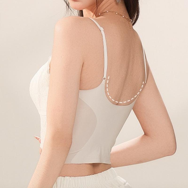 Women Lace Bras Top Comfortable Bralette Solid Color Sexy Underwear Vest Female Hollow Out Wireless Lingerie Seamless Bra