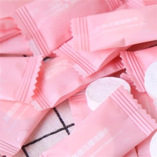 50 шт./пакет Очищающие салфетки Расширяемые Приятные на ощупь Полиэстер Одноразовые Спрессованные Салфетки для рук Салфетки для лица Принадлежности для туалетной комнаты