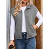 Women S Half High Neck Solid Color Casual Sleeveless Vest Cardigan