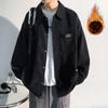 Corduroy Jacket Men'S Winter Fleece American Retro Tooling Jacket Hong Kong Style Casual Loose Top