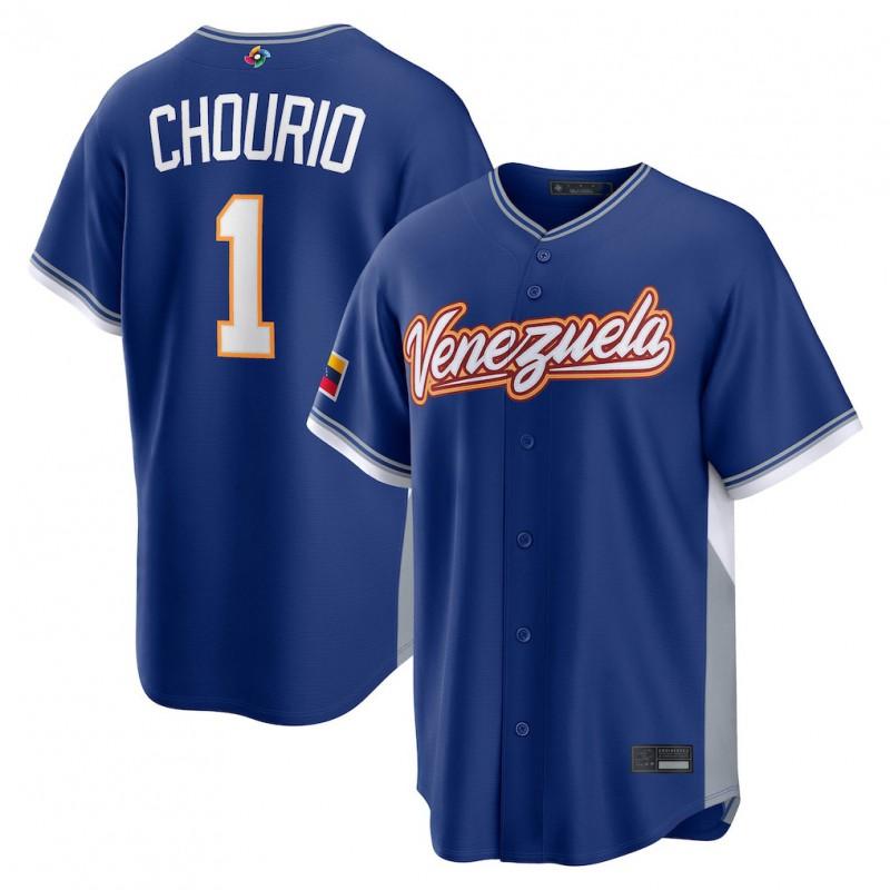 Mens Embroidered Baseball T-Shirt Venezuela Team WBC 2026 Short Sleeve Sportswear Loose Fit Cotton Blend