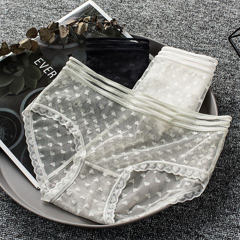 Lace Pants Women's Sexy Naked Transparent Summer Ultrathin Mesh Hollow Large Mid Waist Pants