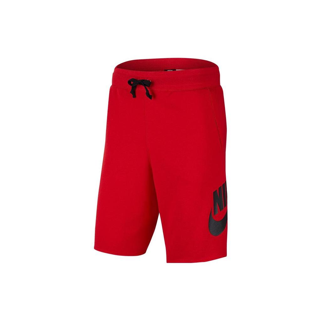 Nike Sportswear Logo Print Drawstring Sports Shorts Men Shorts Red AR2376-658