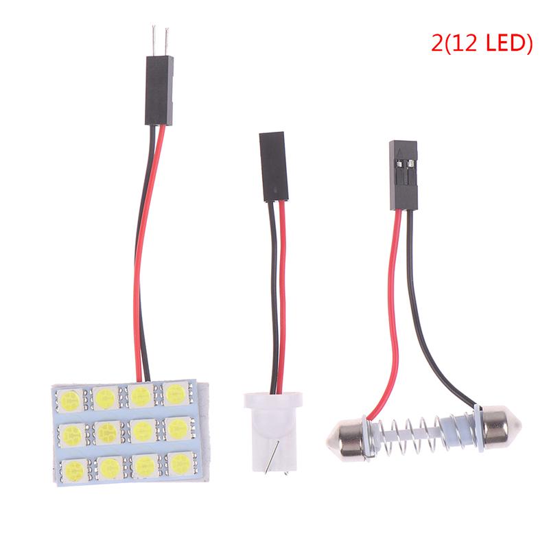 Car Interior 5050 Led White Light Smd Lamp Panel T10 Festoon Dome Ba9S 12V 5W