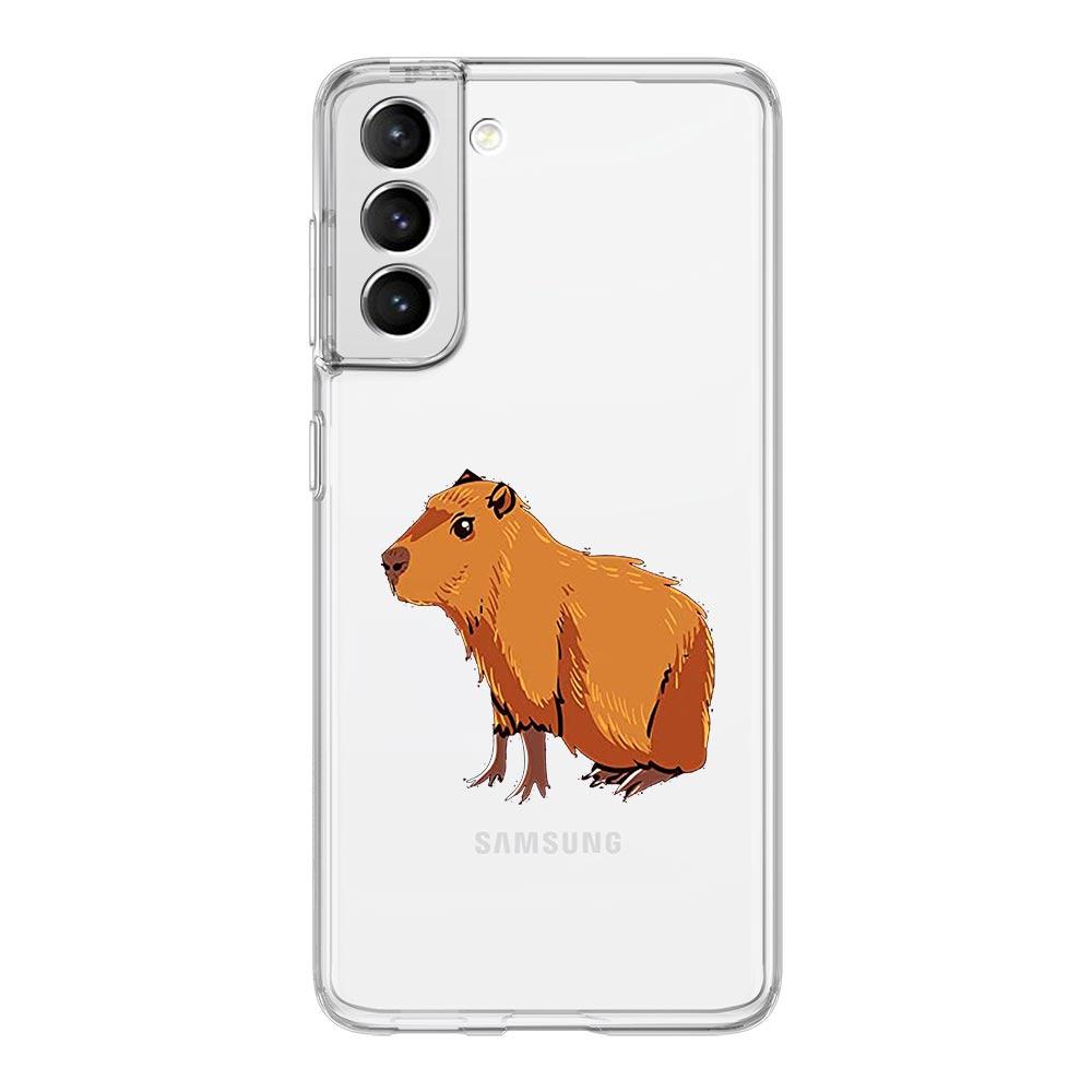 Cute Cartoon Capybara Phone Case For Samsung Galaxy S23 S22 S20 Ultra S21 FE 5G S10 S9 Plus S10E S8 Note 20 Silicone Clear Cover