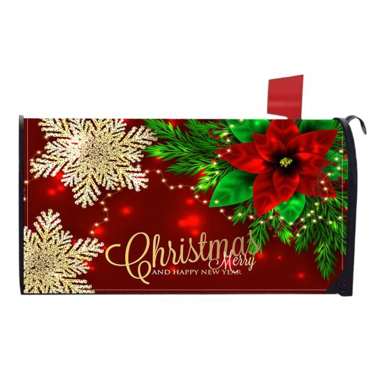 Зимний магнитный чехол для почтового ящика стандартного размера 18 x 21 дюйм Обёртки для почтового ящика с надписью «Счастливого Рождества»