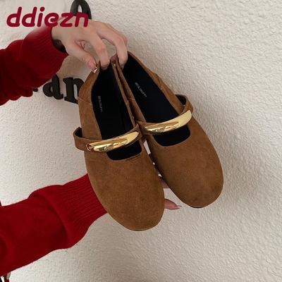 Модная мягкая обувь с круглым носком, женские балетки слипоны, женские неглубокие модные металлические женские туфли Мэри Джейн