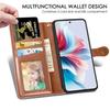 For Oppo Reno13 5G (Global) Case Leather Phone Case Wallet Stand Cover with Wrist Strap