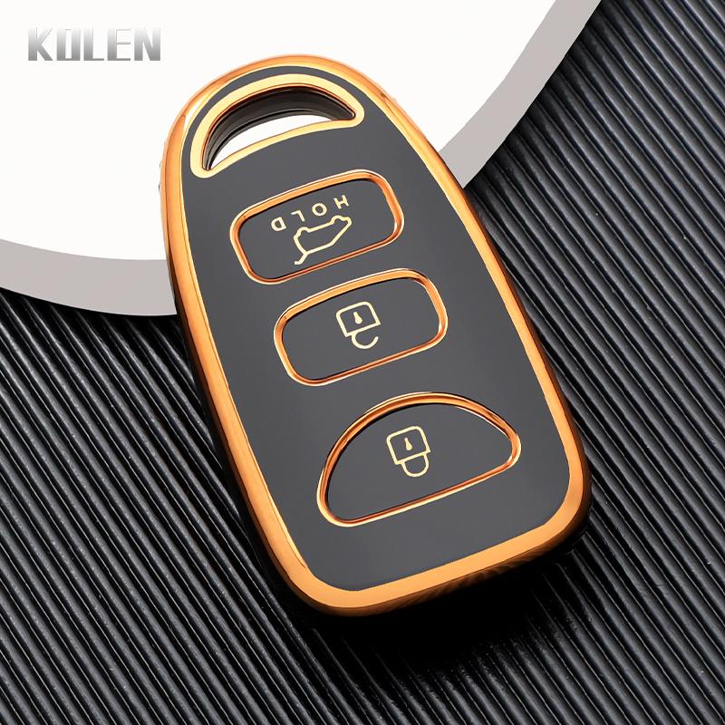 Новый ТПУ Чехол-Оболочка для Брелка Автомобиля Hyundai Kia Tucson Sonata Santa Fe Carens Защитный Держатель Бесключевой Брелок Аксессуары