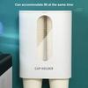 Cup Dispenser Pull Type Cup Dispenser for Water Cooler Wall Mount Cup Holder Beige Single Tube Paper Cup Holder