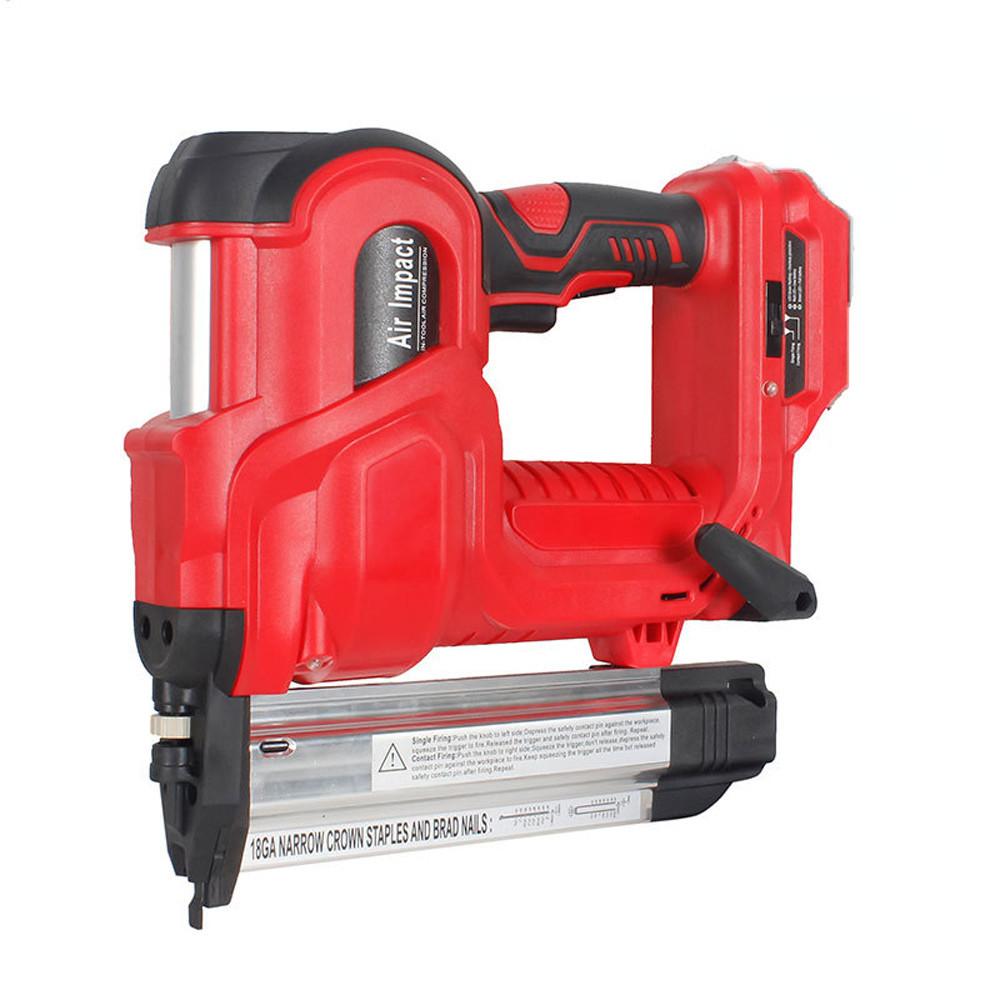 Беспроводной переносной электрический гвоздезабивной пистолет с прямыми/N-образными гвоздями, гвоздезабивной станок с гвоздями 50 мм 32 мм, перезаряжаемый гвоздезабивной пистолет для батареи