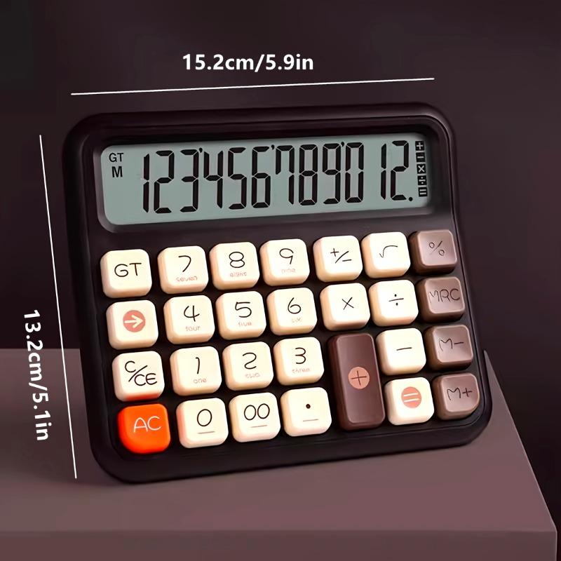 1 шт. Голосовой калькулятор Показывает 12 разрядов для офисной бухгалтерии Коммерческий Мини настольный калькулятор Пластиковый финансовый инструмент