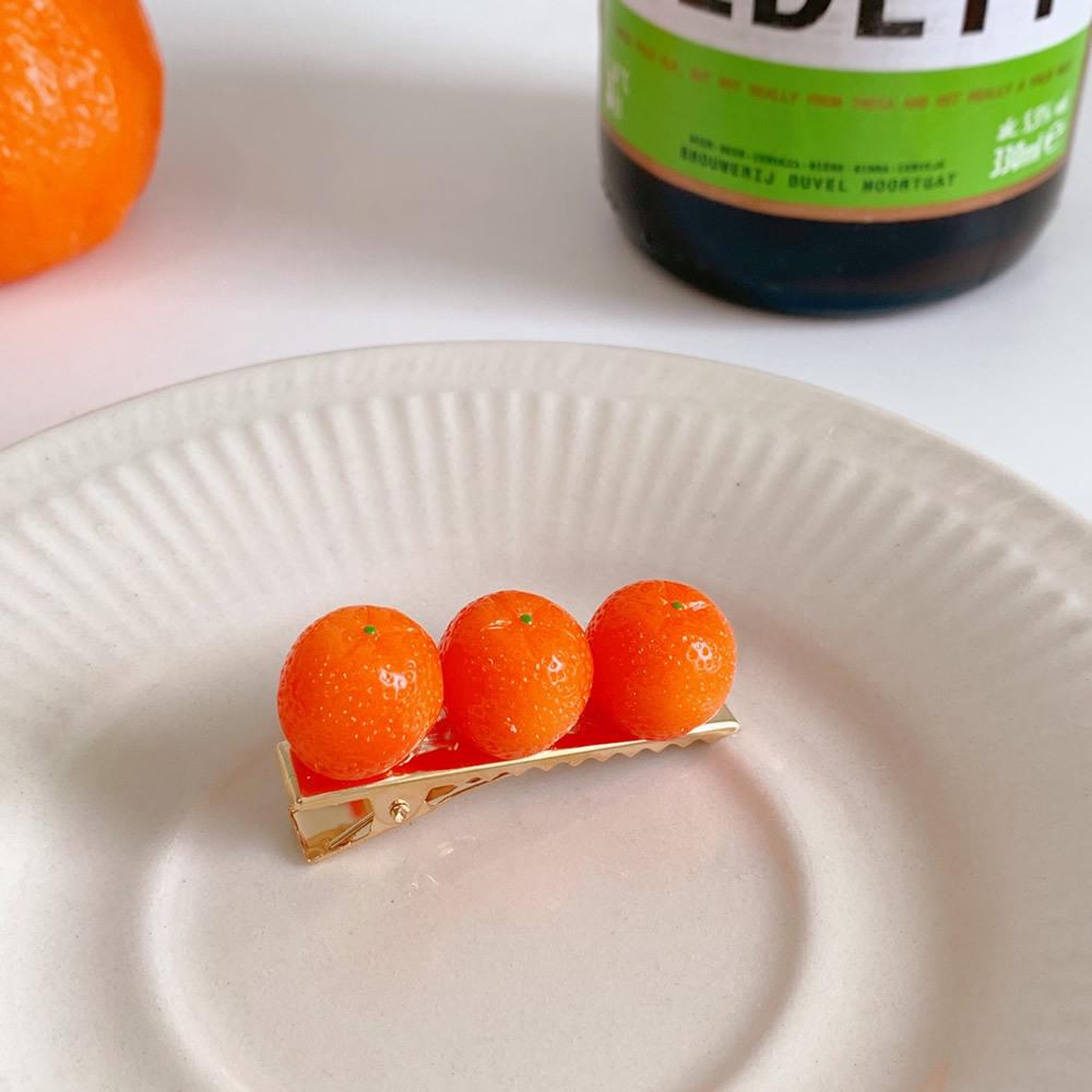Креативная забавная заколка для волос в виде половинки очищенного апельсина, милый боковой зажим для девочки, японская заколка со словом "фрукт", зажим-уточка, популярные аксессуары для волос