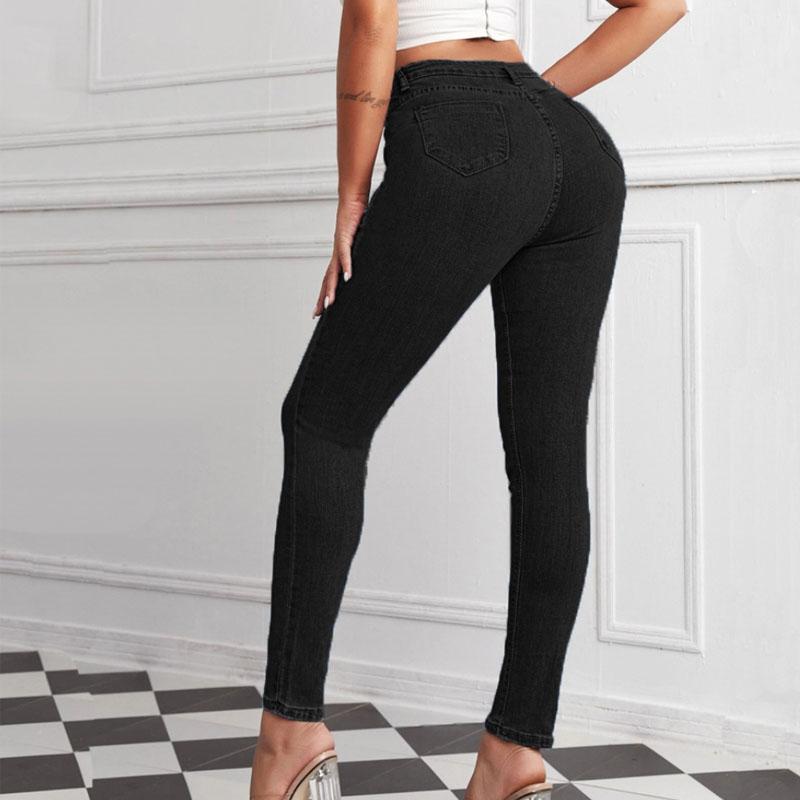 Женские джинсы скинни большого размера с высокой эластичностью, облегающие джинсы с высокой талией, обтягивающие джинсы с подъемом бедер