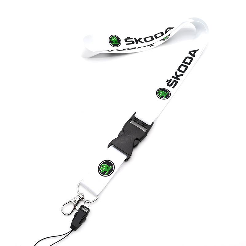 WMZW4 Car KeyChain Mobile Phone Lanyard Rope for Skoda Superb 3 Fabia 1 2 Kamiq Kodiaq Karoq Octavia Citigo RS Yeti Rapid Decoration