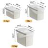 Moisture-proof Rice Bucket Transparent Cereal Container Fresh-keeping Rice Grain Storage Box