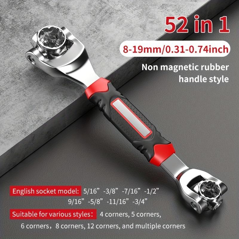 52 в 1 Tiger Wrench Socket Works Универсальный трещотка Шлицевые болты Вращение рукава Ручные инструменты 360 градусов Многоцелевые инструменты