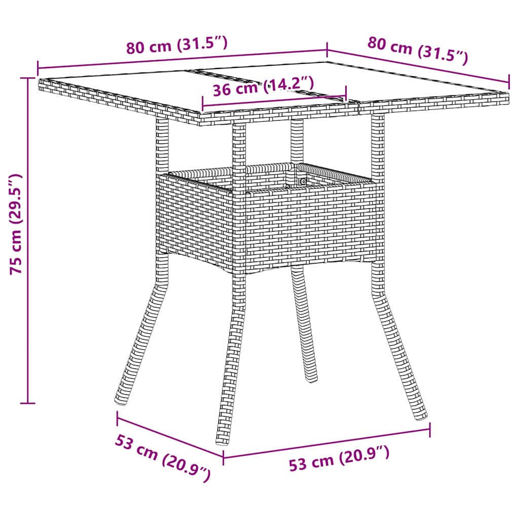 Garden Dining Set 5 pcs Light Grey Poly Rattan