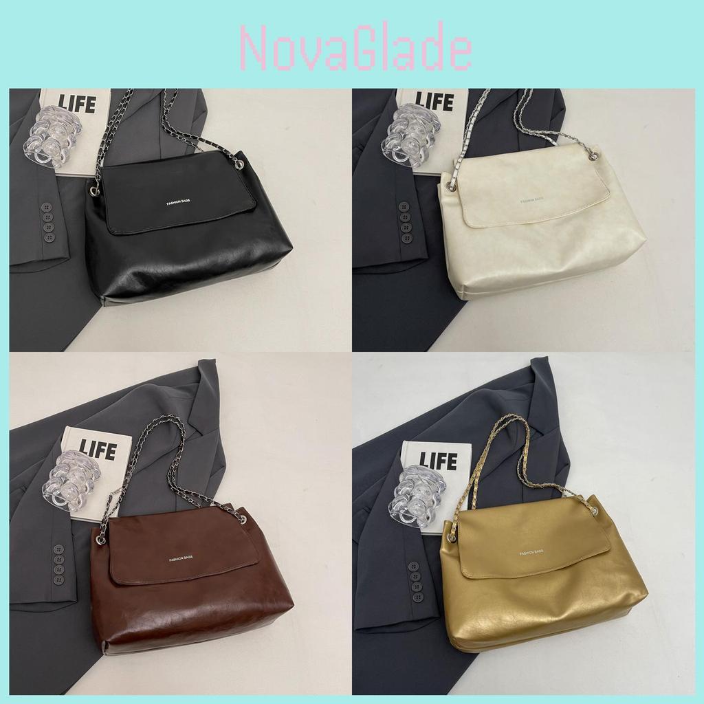 Trendy Street Style Pu Leather Tote Bag Medium Size 2024 Spring Fashionable Casual Large Bag