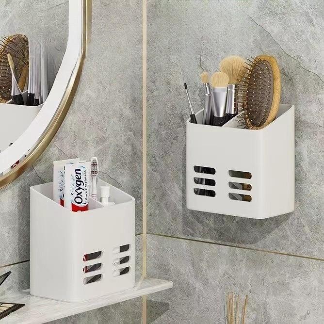 Полка для косметики в ванной комнате, настенная полка для зубной пасты, место для хранения зубных щеток, полка для бритв