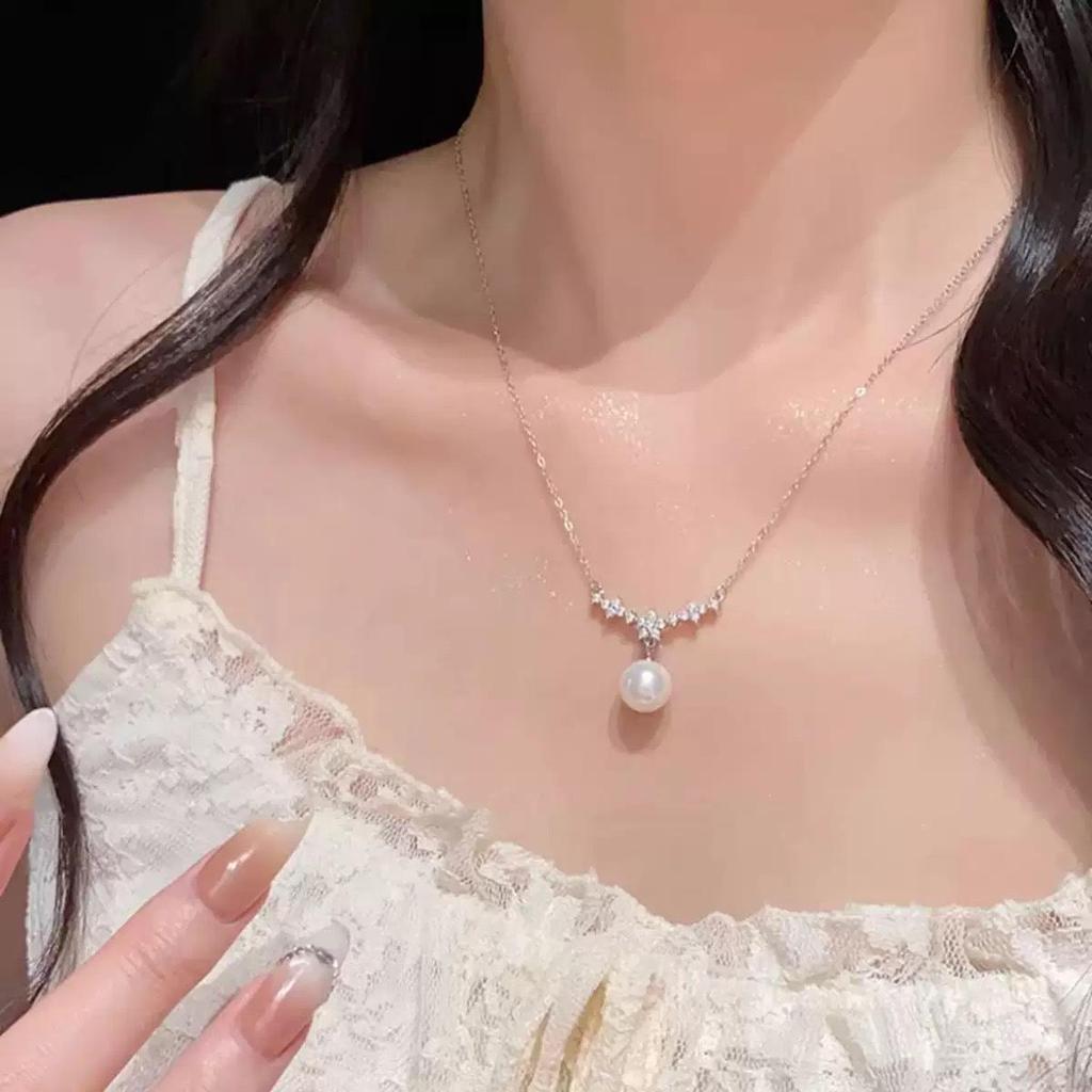 Женское летнее роскошное ожерелье из титановой стали - Дизайн высокого класса, кулон на ключицу