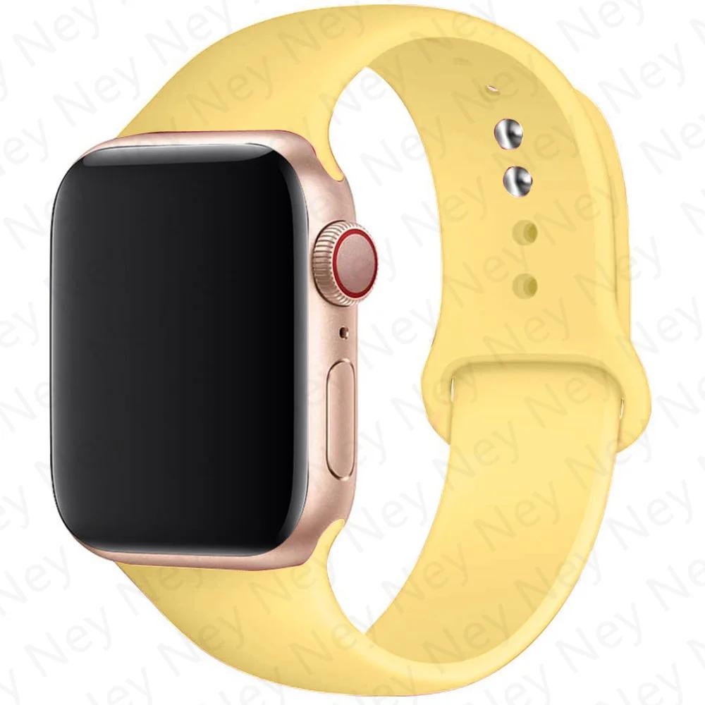 Силиконовый ремешок для Apple Watch Band 44 мм 40 мм 49 мм 45 мм 41 мм 38 мм 42 мм Correa Belt Bracelet IWatch Series 9 8 7 6 5 3 SE Ultra 2
