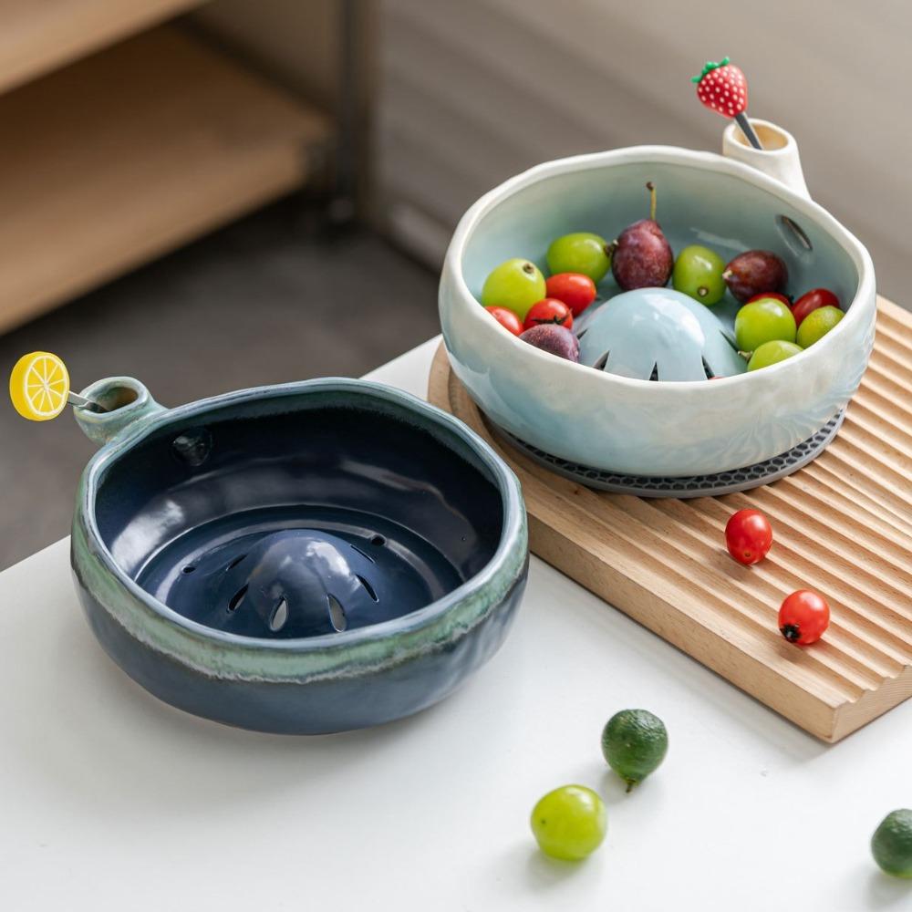 Automatic Rotating Berry Colander Bowl Self Spinning Fruit Rinse Bowl  Cherry Tomatoes