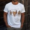 Винтажные ковбойские футболки 90-х Топы Ретро Костюм для родео Подарки Тай-дай Мода Летняя одежда Дикий Запад Ковбойская футболка с коротким рукавом