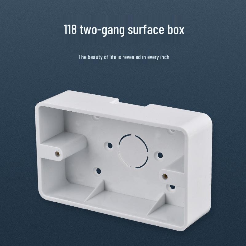 Электрик Встраиваемая монтажная коробка: Тип 118, Двух-четырехместная распределительная коробка для выключателей и розеток