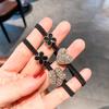 Super Sparkling Heart Four-Leaf Clover Hairpin - Simple Style Hair Elastic Headband for Women