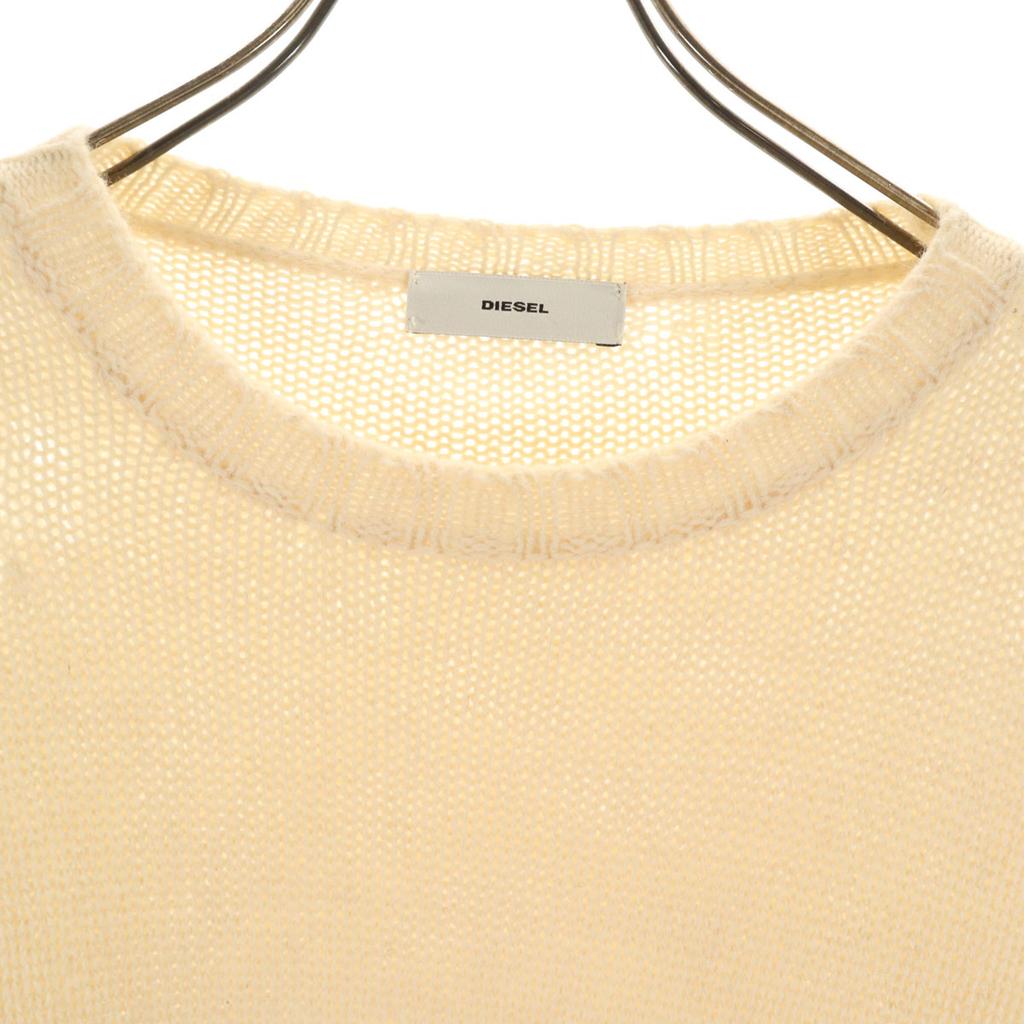 Diesel Italian Alpaca Blend Long Sleeve Damage Processing Sweater Knit Men's Used