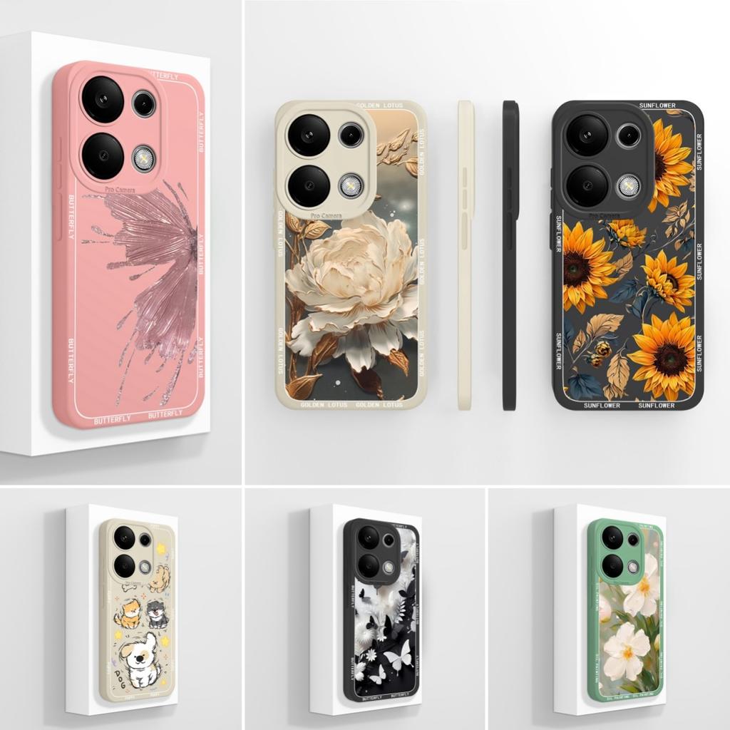 Phone Bags For Redmi Note 13 14 Pro Plus 4G 5G Note14pro+ Covers Cute Creative Puppy Soft Liquid Silicone Durable Anti Slip Cases Compatible For Redmi