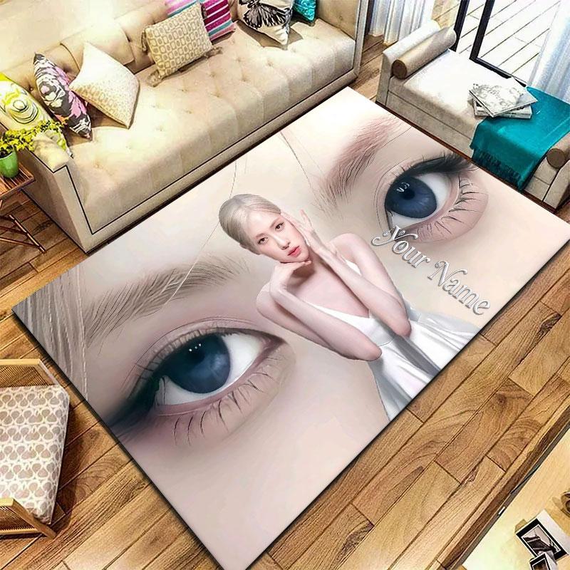Blackpink Custom Name Carpet Rug for Living Room Bedroom Home Sofa Decoration,Kids play Non-slip Floor Mat