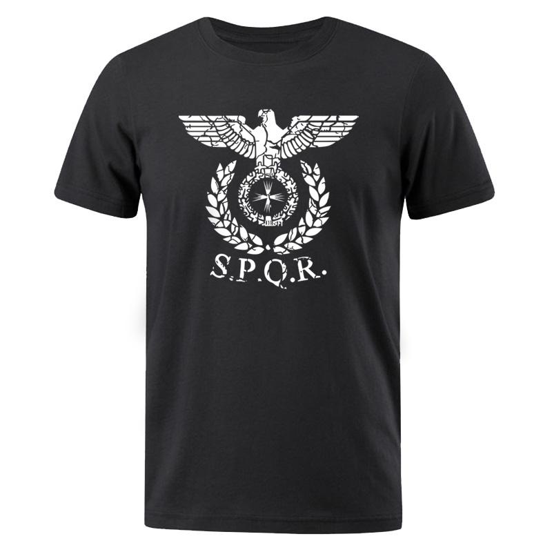 Мужская футболка SPQR Римский гладиатор Императорский золотой орел 2024 Летняя футболка Мужская повседневная с коротким рукавом с круглым вырезом Футболки Harajuku Топы Футболки