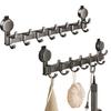 Suction Cup Wall Mount Coat Rack Removable Hanging Key Holder Bathroom Towel Hanger  Entryway
