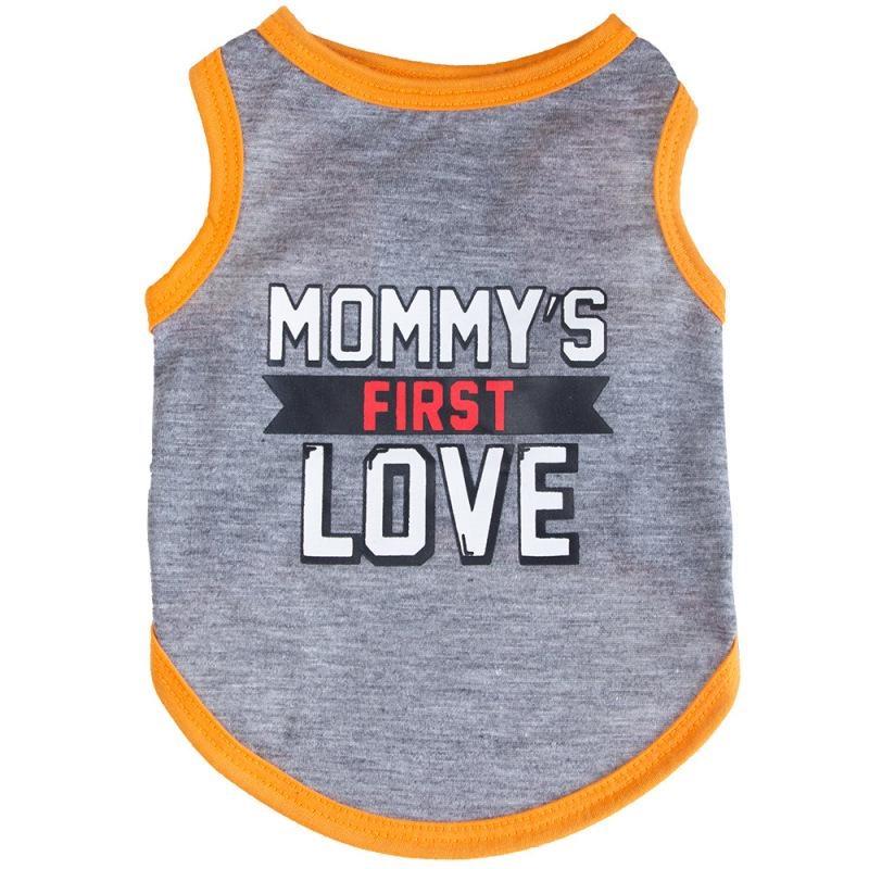 New Summer Pet First Love Vest Dog Print T-shirt