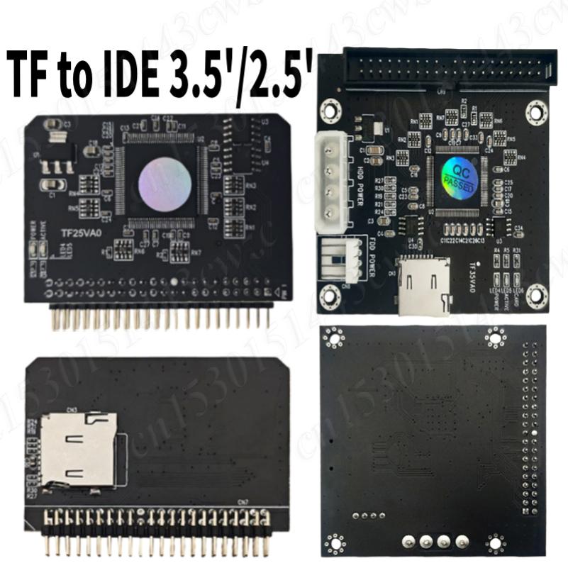 Адаптер-карта TF Micro SD на 3,5-дюймовый IDE 40-контактный, Micro SD TF-карта на IDE 44-контактный 2,5-дюймовый Male-адаптер, Промышленный встраиваемый мобильный SSD
