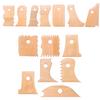 7 Pcs Pottery Tools Set Wooden Pottery Rib Foot Shaper Trimming Tools for Ceramics Clay Carving And Shaping Craft