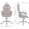 DRIFT Gaming Chair DR50BR Chair for Professional Gamers, Faux Leather, Padded Armrests, Class 4 Piston, Mechanism