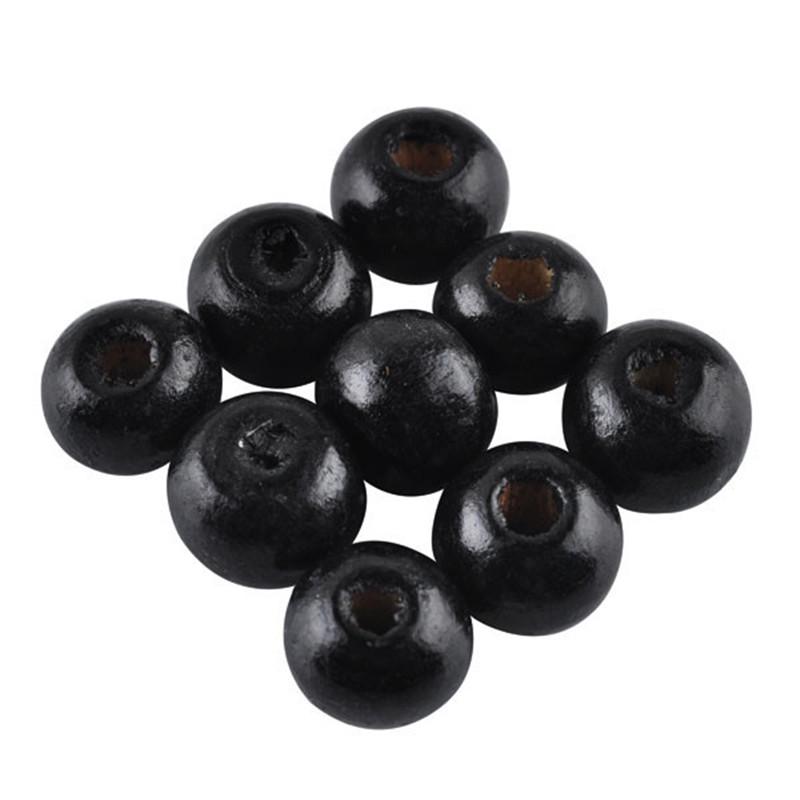 Разноцветные свободные круглые натуральные деревянные бусины для изготовления ювелирных изделий, детские погремушки, соска, фурнитура из бисера