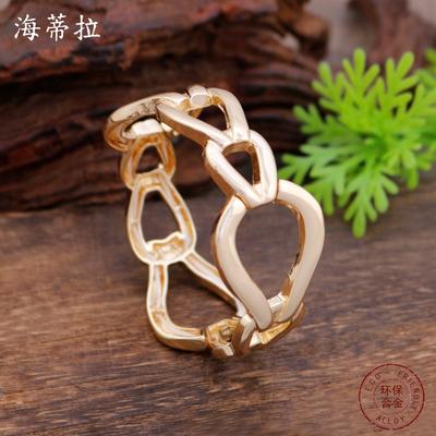 Новый полый нерегулярный геометрический эластичный браслет Мужской и женский модный преувеличенный универсальный полый геометрический браслет