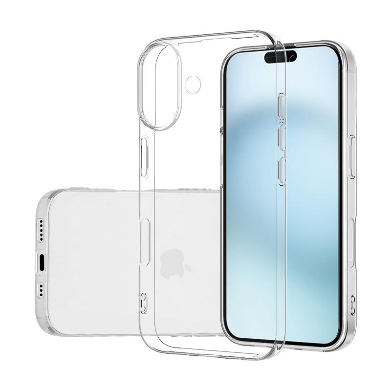 Ультратонкий прозрачный ТПУ чехол для iPhone 16 17 Air Pro Max 16E 16 Plus, подходящий, защитный силиконовый, кристально чистый, мягкая задняя крышка