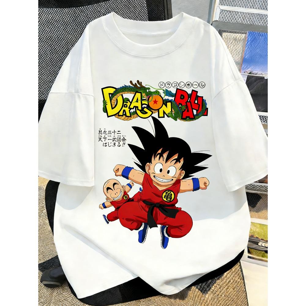 Summer Plus Size Dragon Ball Anime Cartoon Printed Men WomenTshirt Casual Parent Child Tops Fashion Street Wear Harajuku Y2K